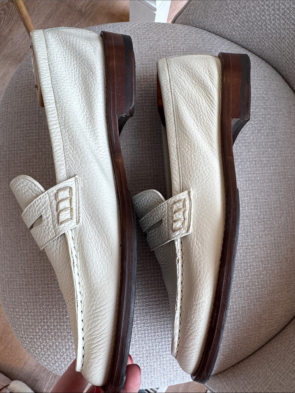 Manolo Blahnik men’s PERRY White Calf Leather Penny Loafers UK 8 = EU 42 = US 9 - Picture 3 of 13